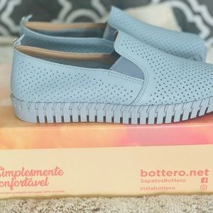 Brand New Genuine Leather Baby Blue Shoes